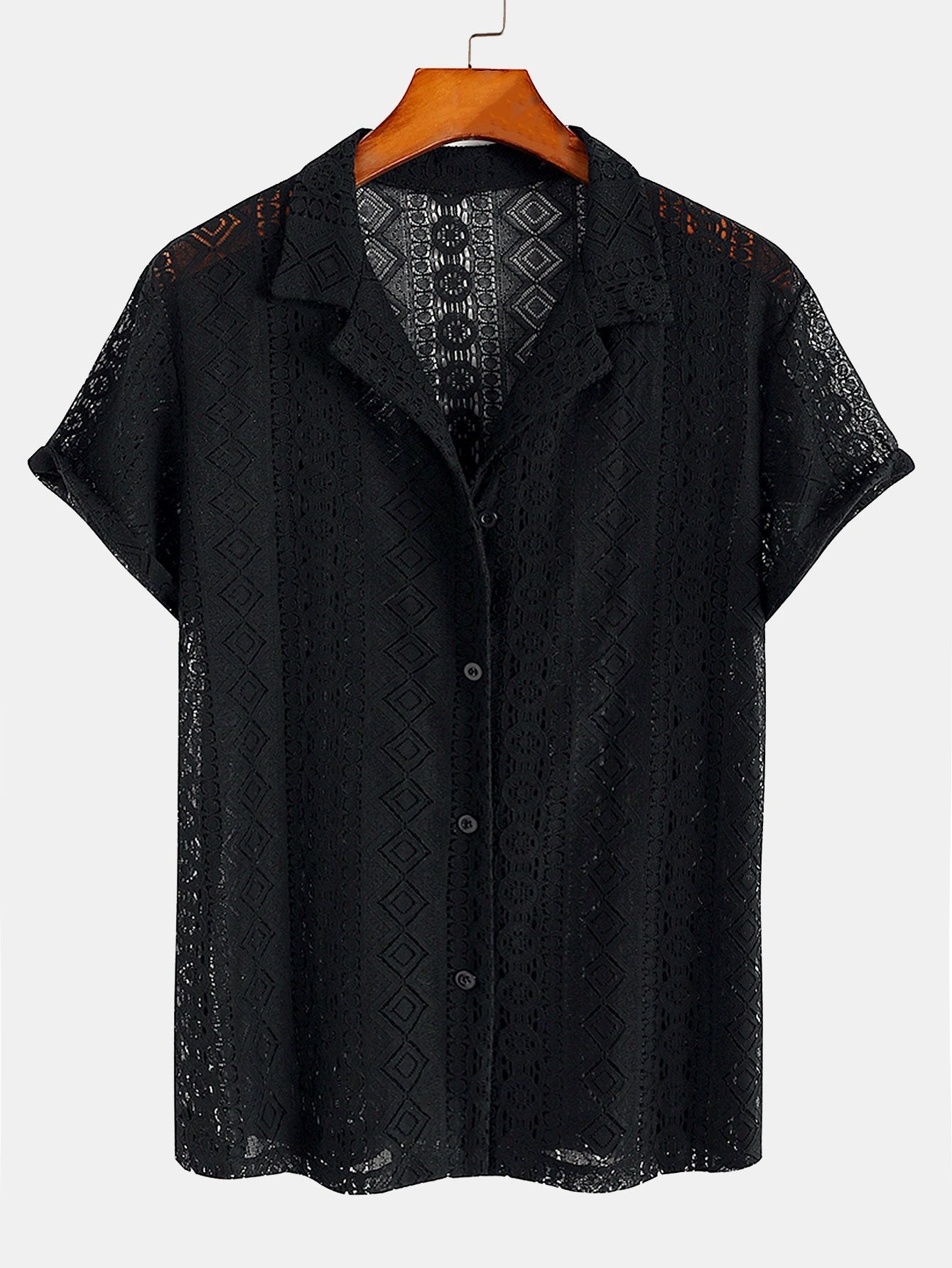 Chemise Cubane Texturée 100% Polyester – Coupe Classique Confortable pour un Style Unique 2