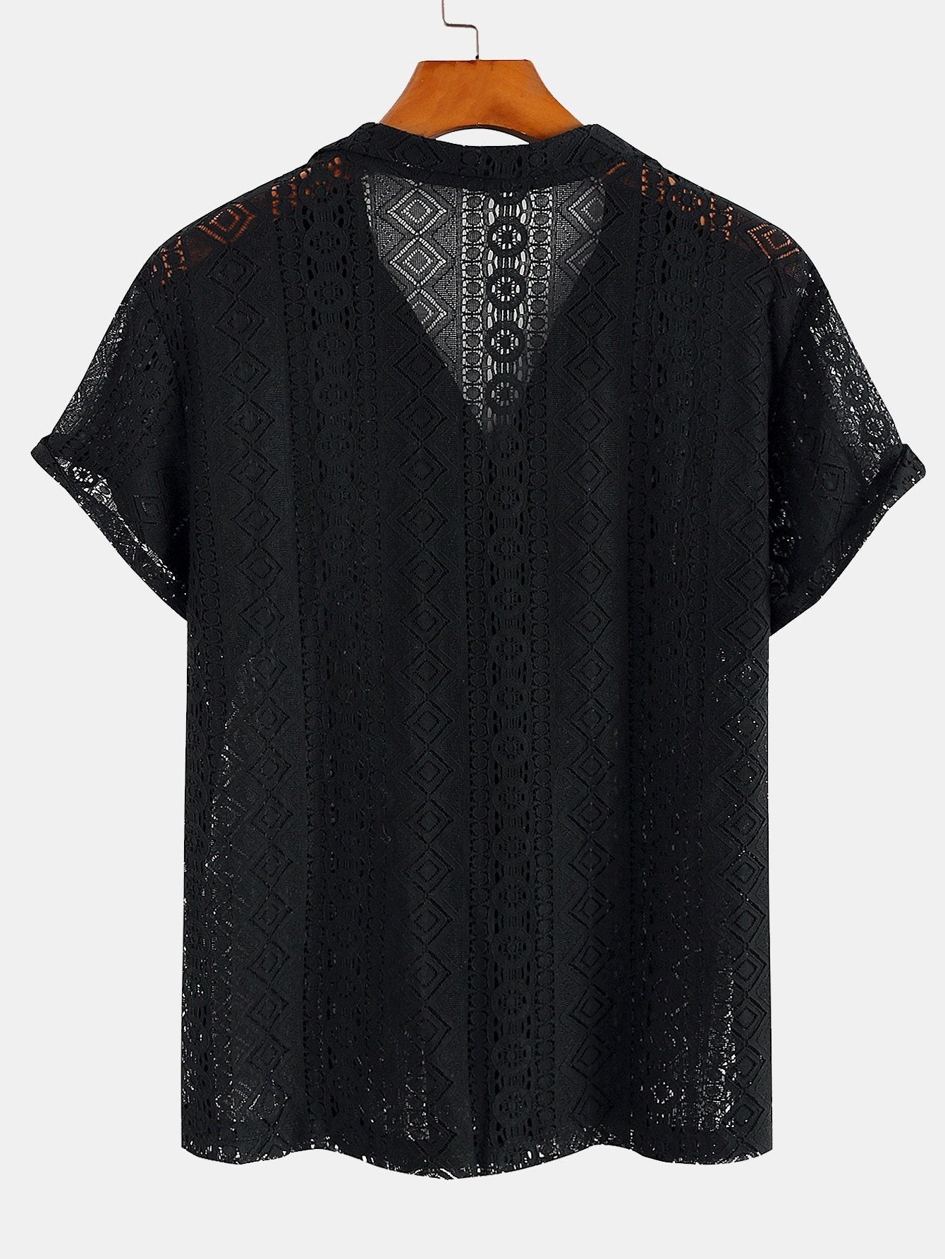 Chemise Cubane Texturée 100% Polyester – Coupe Classique Confortable pour un Style Unique 3