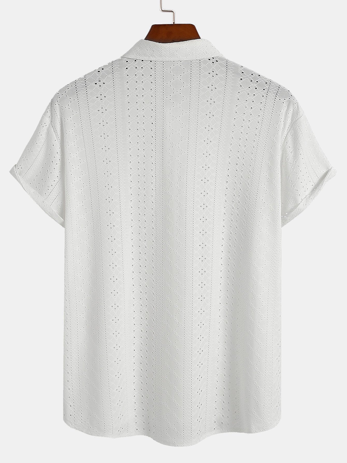 Chemise Texturée en Jacquard 100% Polyester – Coupe Classique, Élégante et Confortable 1