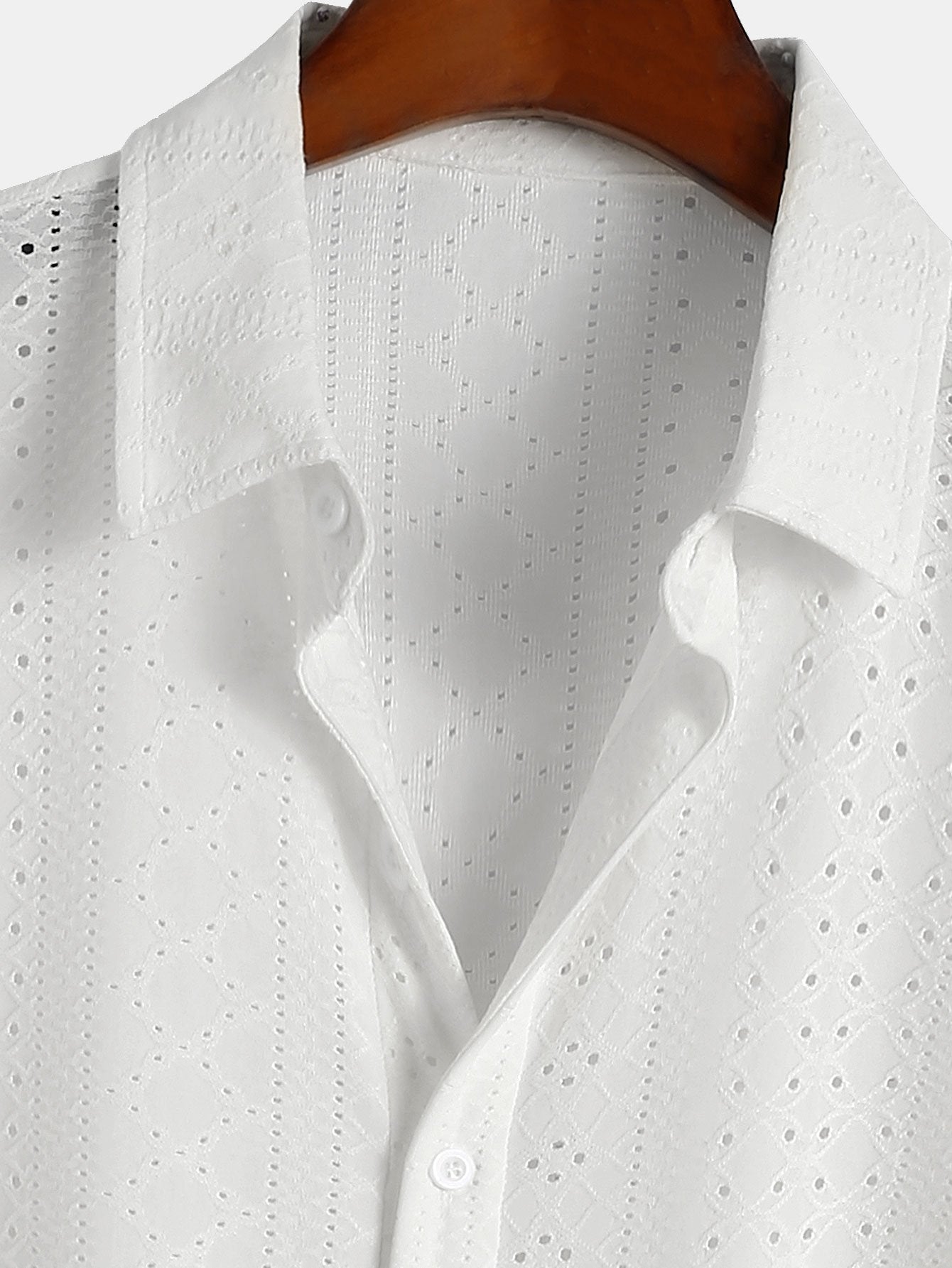 Chemise Texturée en Jacquard 100% Polyester – Coupe Classique, Élégante et Confortable 6