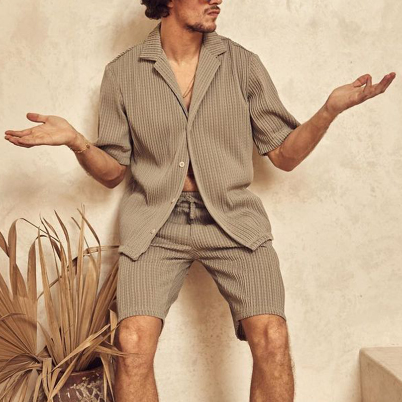 Ensemble d'Été Femme Léger en Tissu Texturé Élastique – Idéal pour Plage et Sorties Décontractées 1