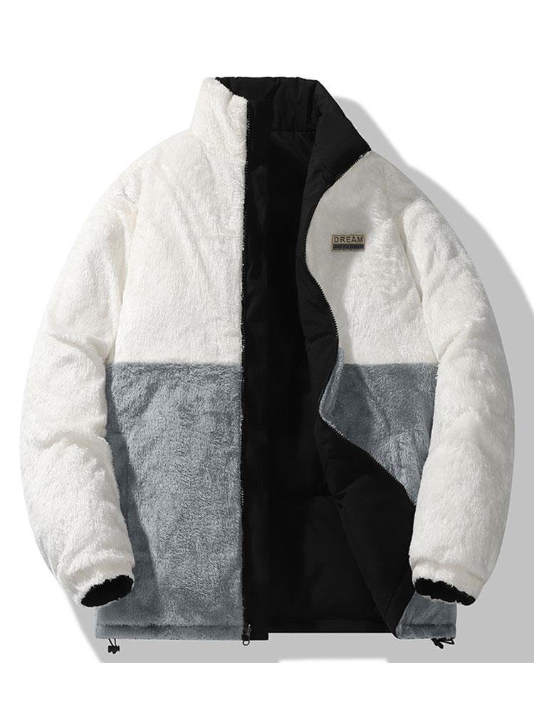 Manteau Femme Hiver Réversible en Fleece Teddy – Coupe Relax, 100% Polyester, Confort Optimal, Idéal pour Journées Fraîches 1