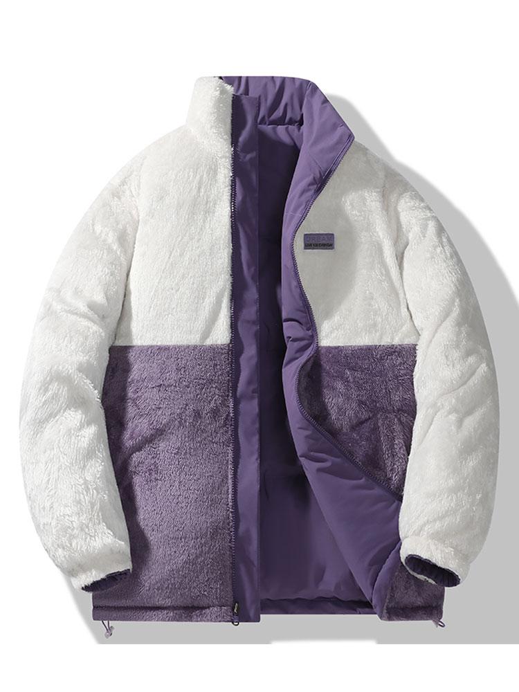 Manteau Femme Hiver Réversible en Fleece Teddy – Coupe Relax, 100% Polyester, Confort Optimal, Idéal pour Journées Fraîches 3