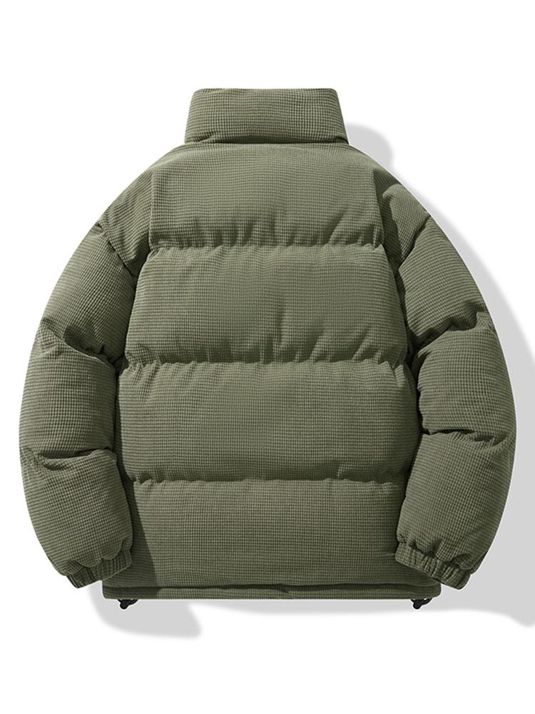 Manteau Hiver Femme Puffer en Velours Côtelé, Veste Chaude en Polyester avec Fermeture Éclair, Confort Optimal 1