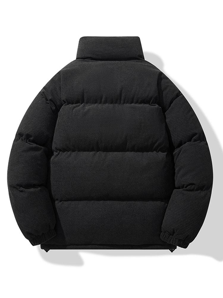 Manteau Hiver Femme Puffer en Velours Côtelé, Veste Chaude en Polyester avec Fermeture Éclair, Confort Optimal 3