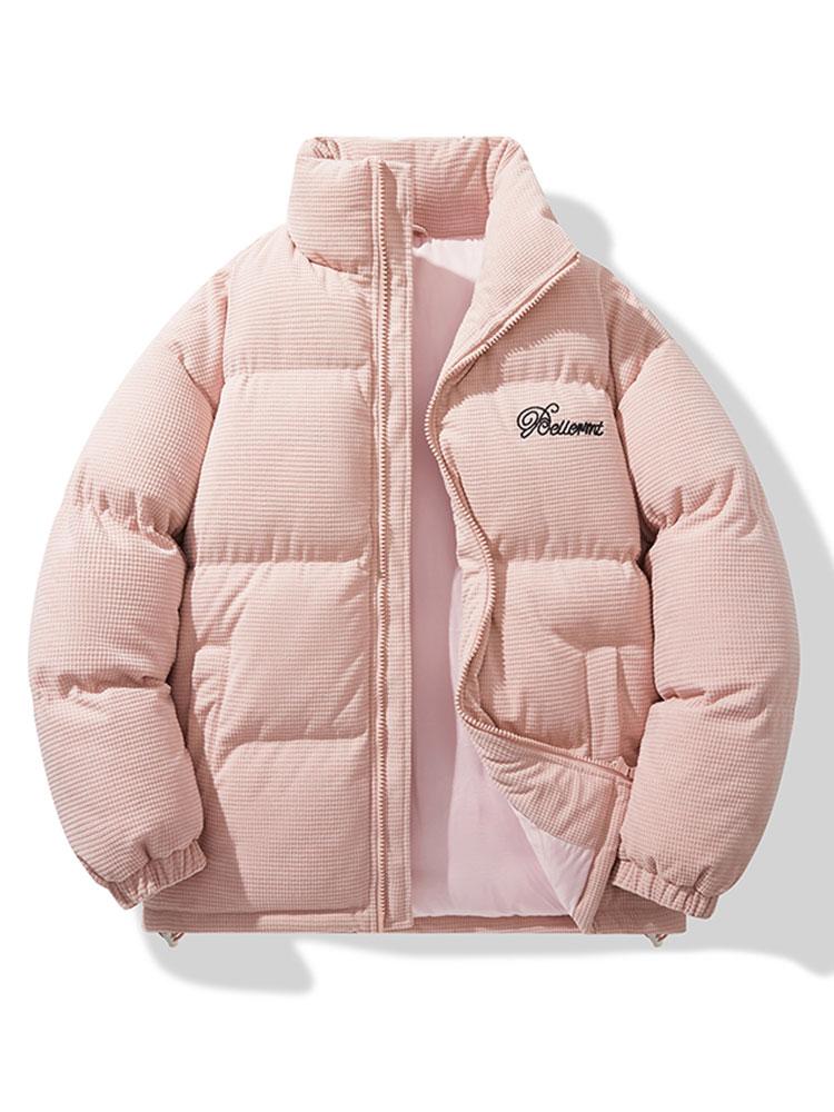 Manteau Hiver Femme Puffer en Velours Côtelé, Veste Chaude en Polyester avec Fermeture Éclair, Confort Optimal 6