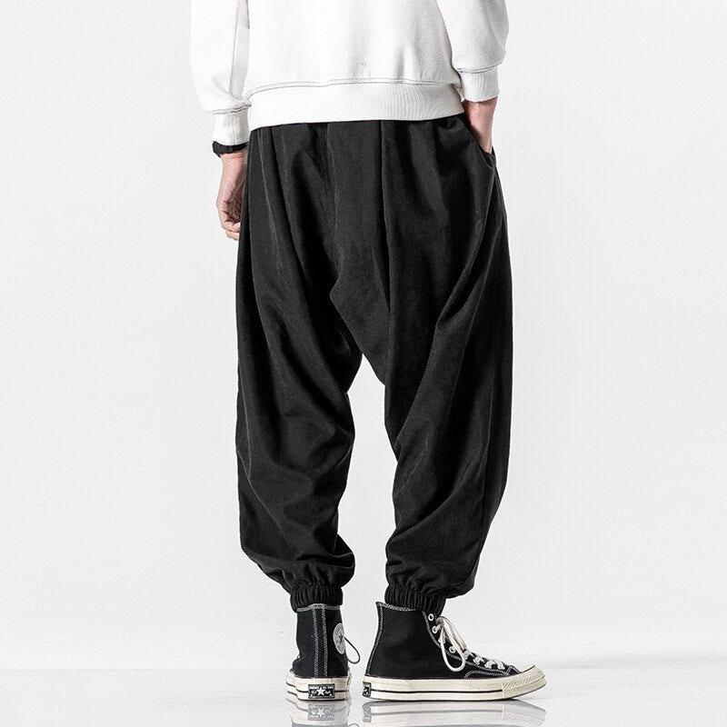 Pantalons Harem Amples en Polyester avec Taille Élastique et Poches Profondes – Style Décontracté Inspiré du Japon 5