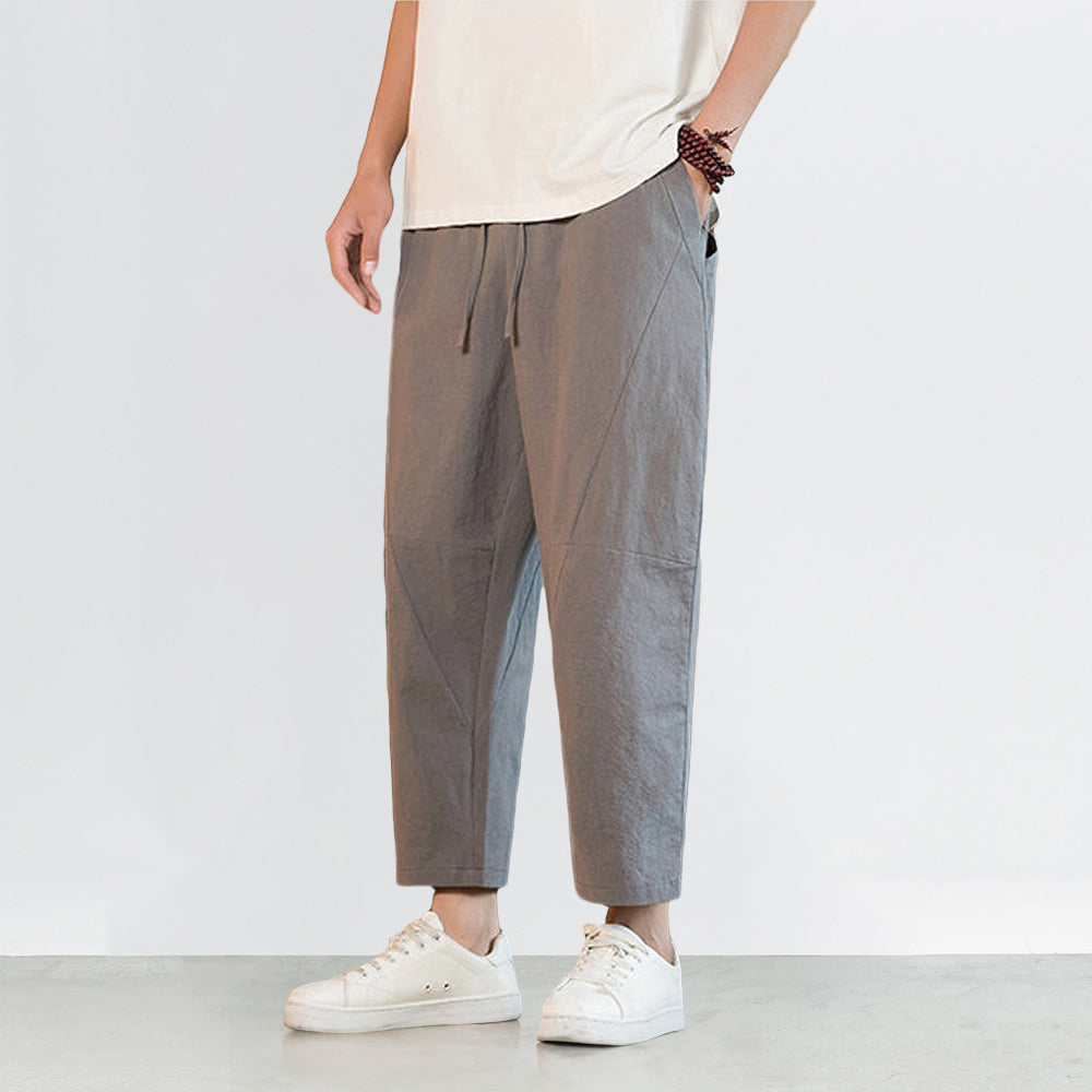 Pantalons Harem Croisés Japonais avec Taille Élastique et Poches Profondes – Coupe Ample en Tissu Légèrement Épais 8