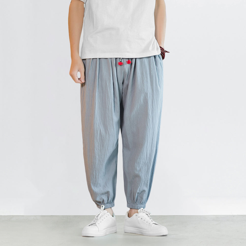 Pantalons Harem Japonais Élastiques avec Poches Profondes – Confort Légère et Style Tendance 1