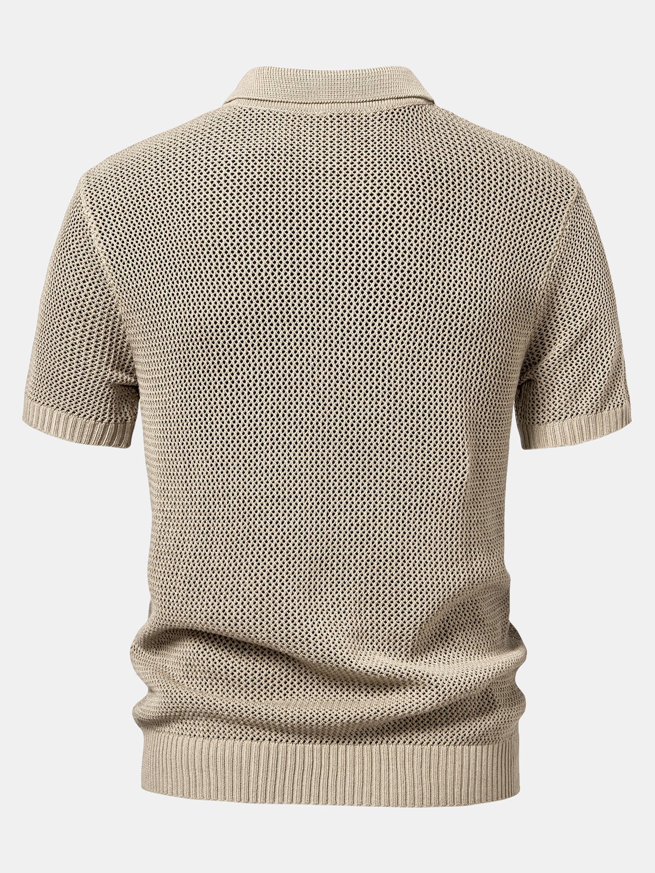 Polo Homme Aéré avec Zip – Chemise en Maille Confortable pour Temps Chaud, Silhouette Minimaliste 1
