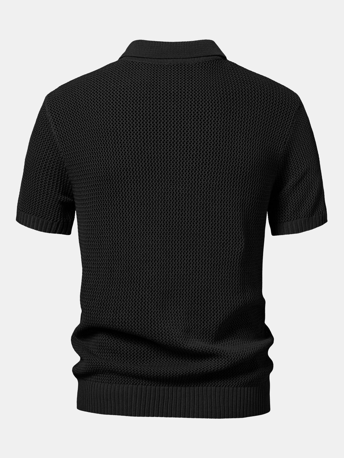 Polo Homme Aéré avec Zip – Chemise en Maille Confortable pour Temps Chaud, Silhouette Minimaliste 3