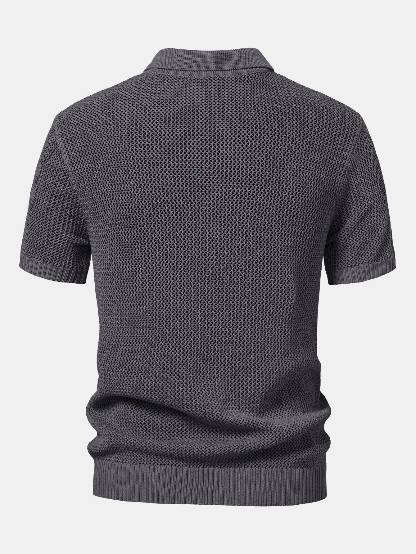 Polo Homme Aéré avec Zip – Chemise en Maille Confortable pour Temps Chaud, Silhouette Minimaliste 5