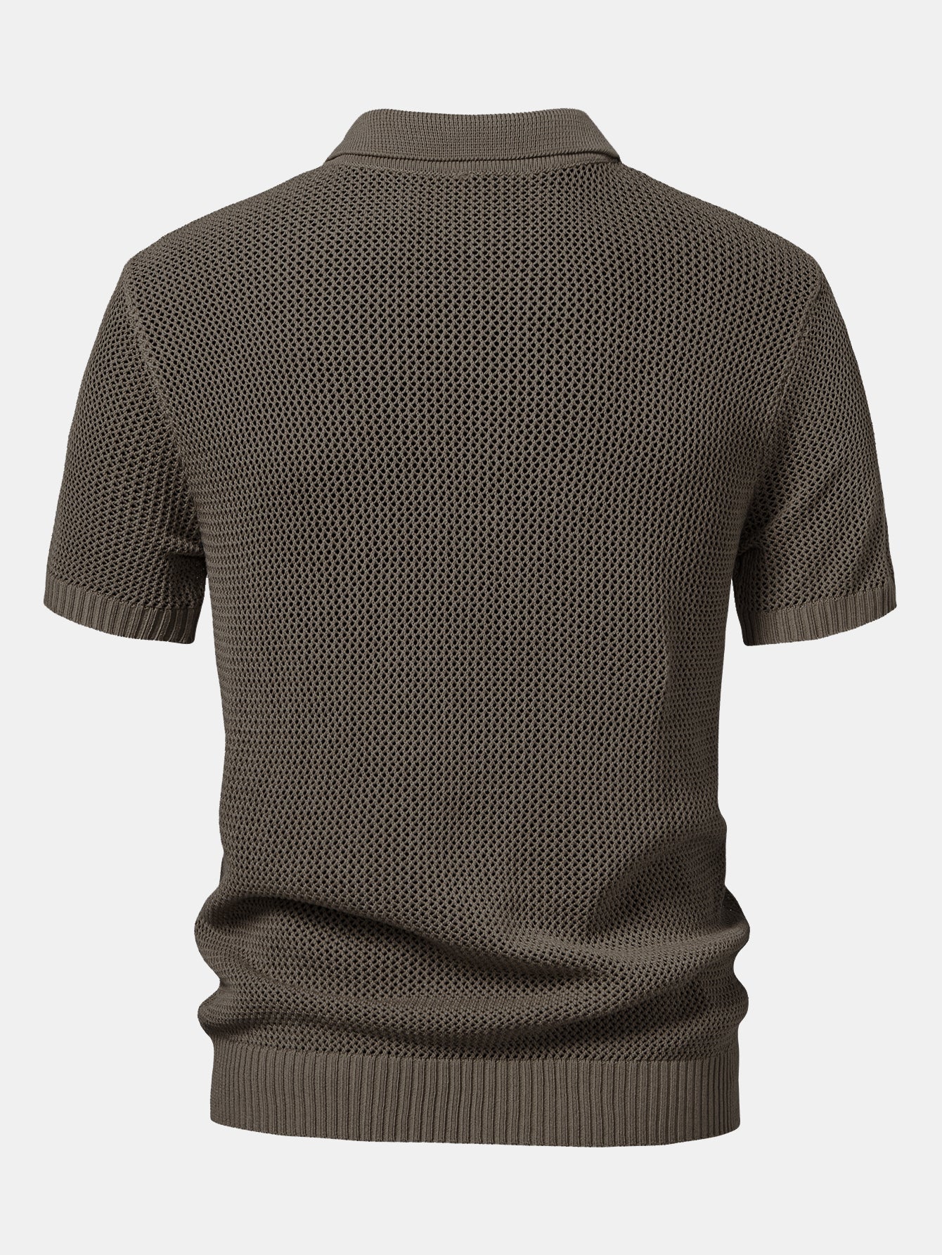 Polo Homme Aéré avec Zip – Chemise en Maille Confortable pour Temps Chaud, Silhouette Minimaliste 7