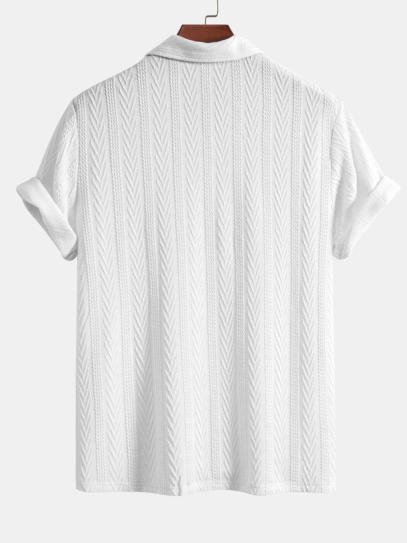 Polo Homme à Manches Courtes en Jacquard de Coton Soie – Confort et Élégance, Coupe Régulière, Plusieurs Tailles Disponibles 8