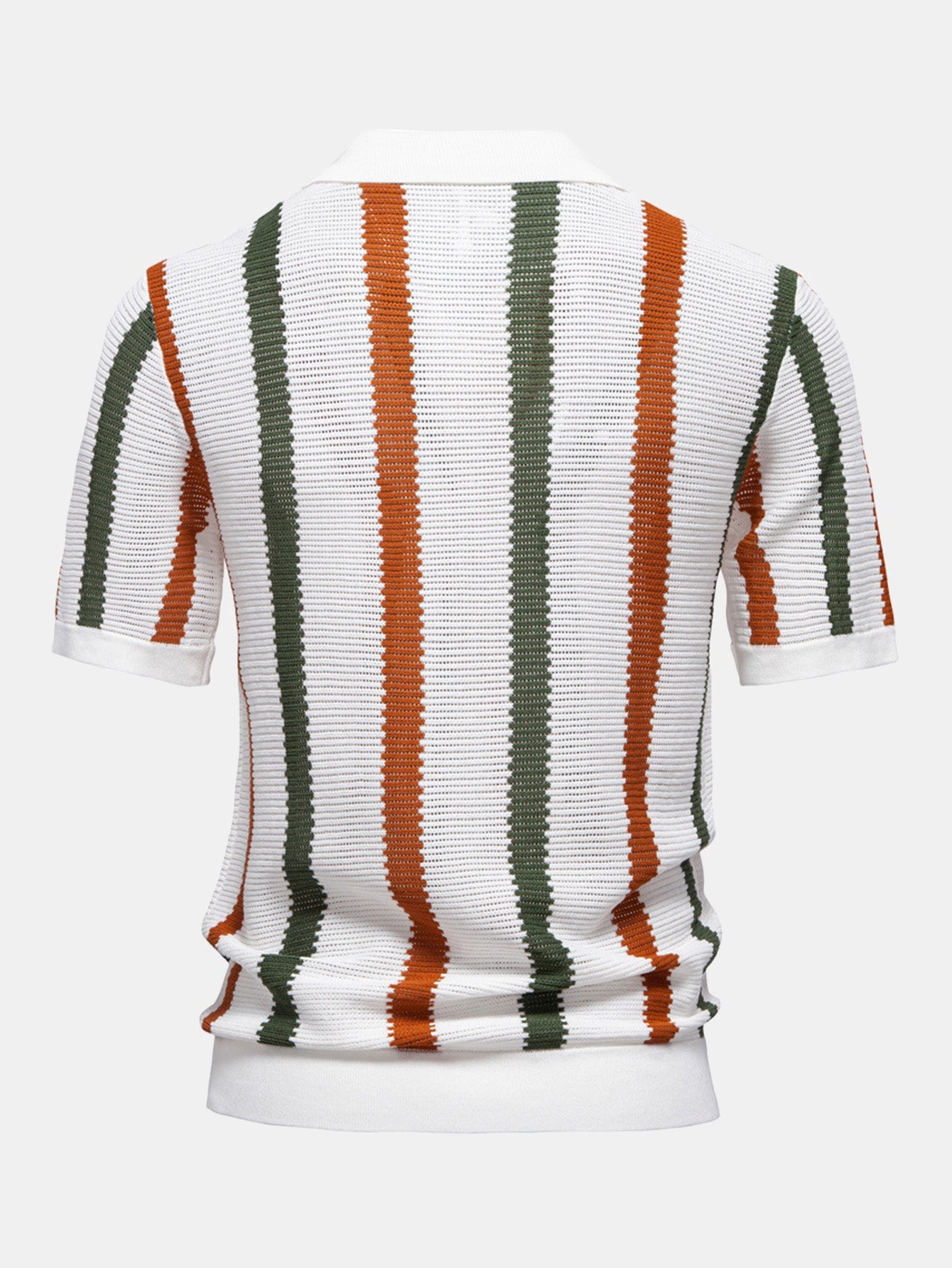 Polo Homme à Rayures Contrastées, Col Classique, Tissu Doux et Respirant – Confort Élégant pour Toutes Occasions 1