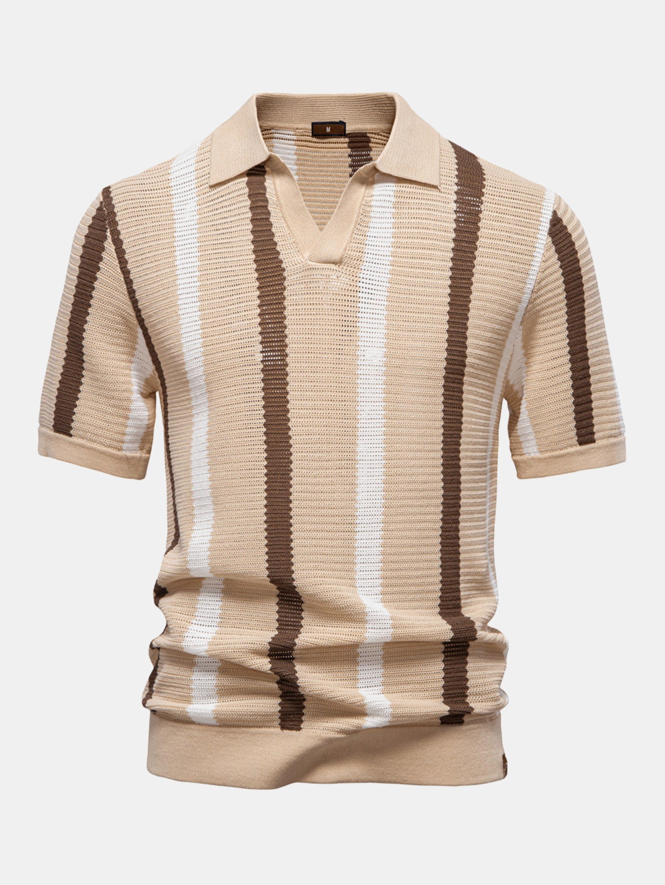 Polo Homme à Rayures Contrastées, Col Classique, Tissu Doux et Respirant – Confort Élégant pour Toutes Occasions 2