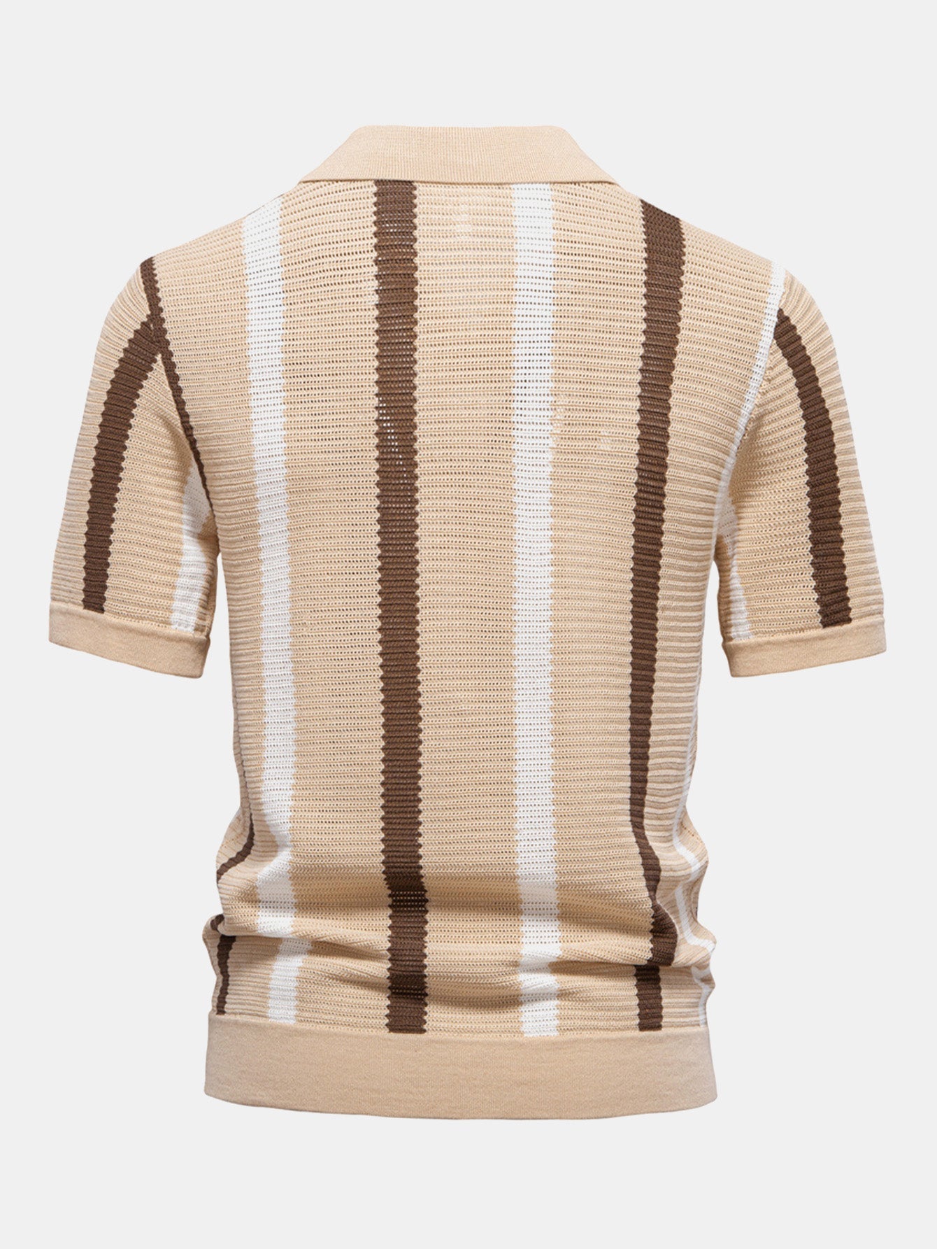 Polo Homme à Rayures Contrastées, Col Classique, Tissu Doux et Respirant – Confort Élégant pour Toutes Occasions 3