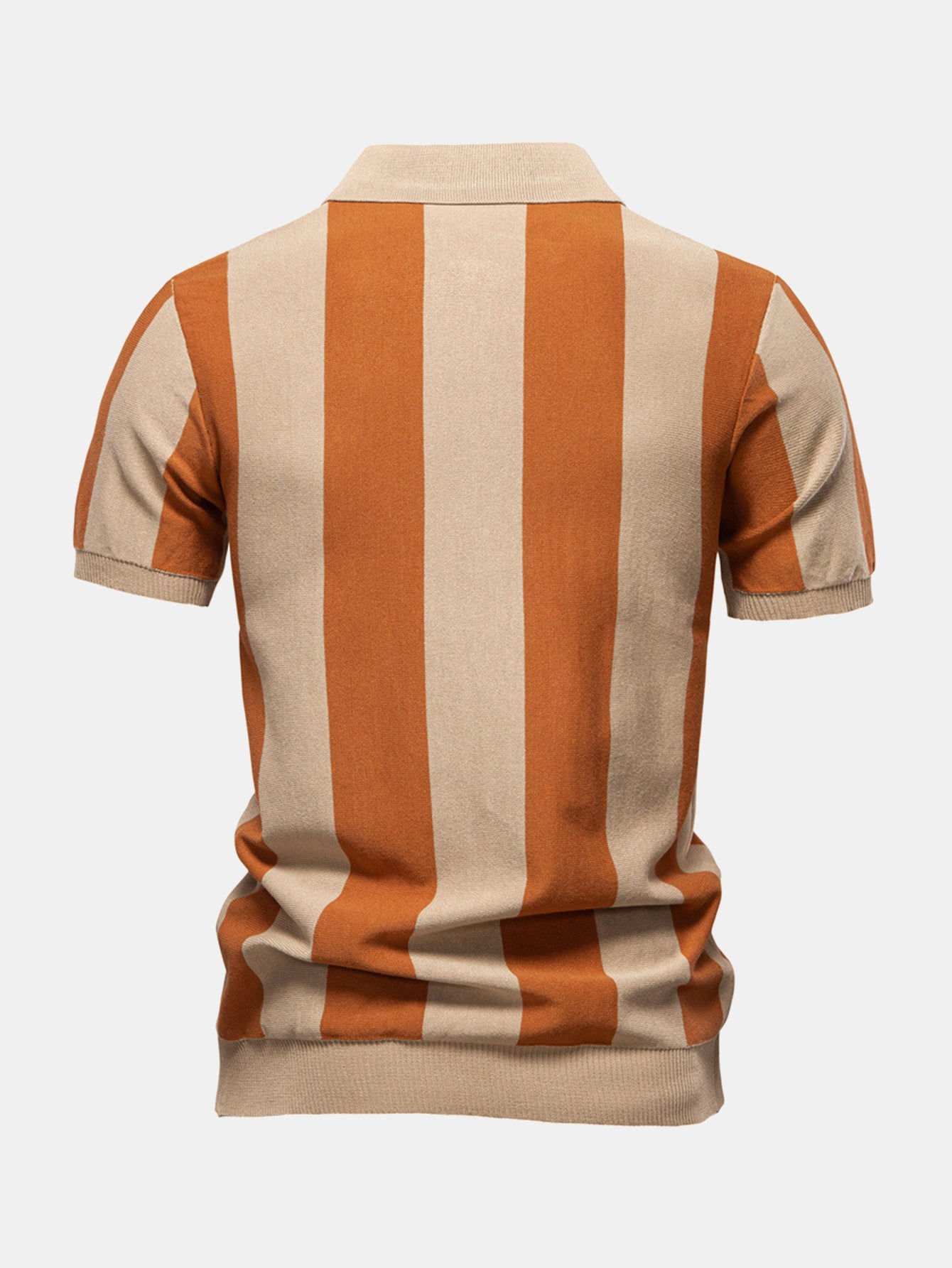 Polo Homme à Rayures en Tricot avec Col Zippé – Tissu Doux, Coupe Régulière et Entretien Facile 5