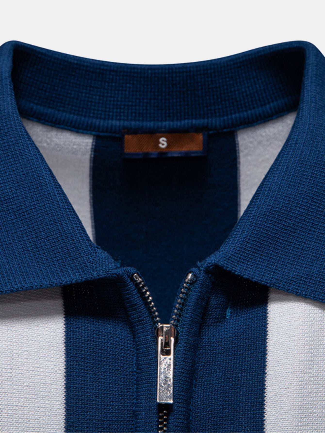 Polo Homme à Rayures en Tricot avec Col Zippé – Tissu Doux, Coupe Régulière et Entretien Facile 6