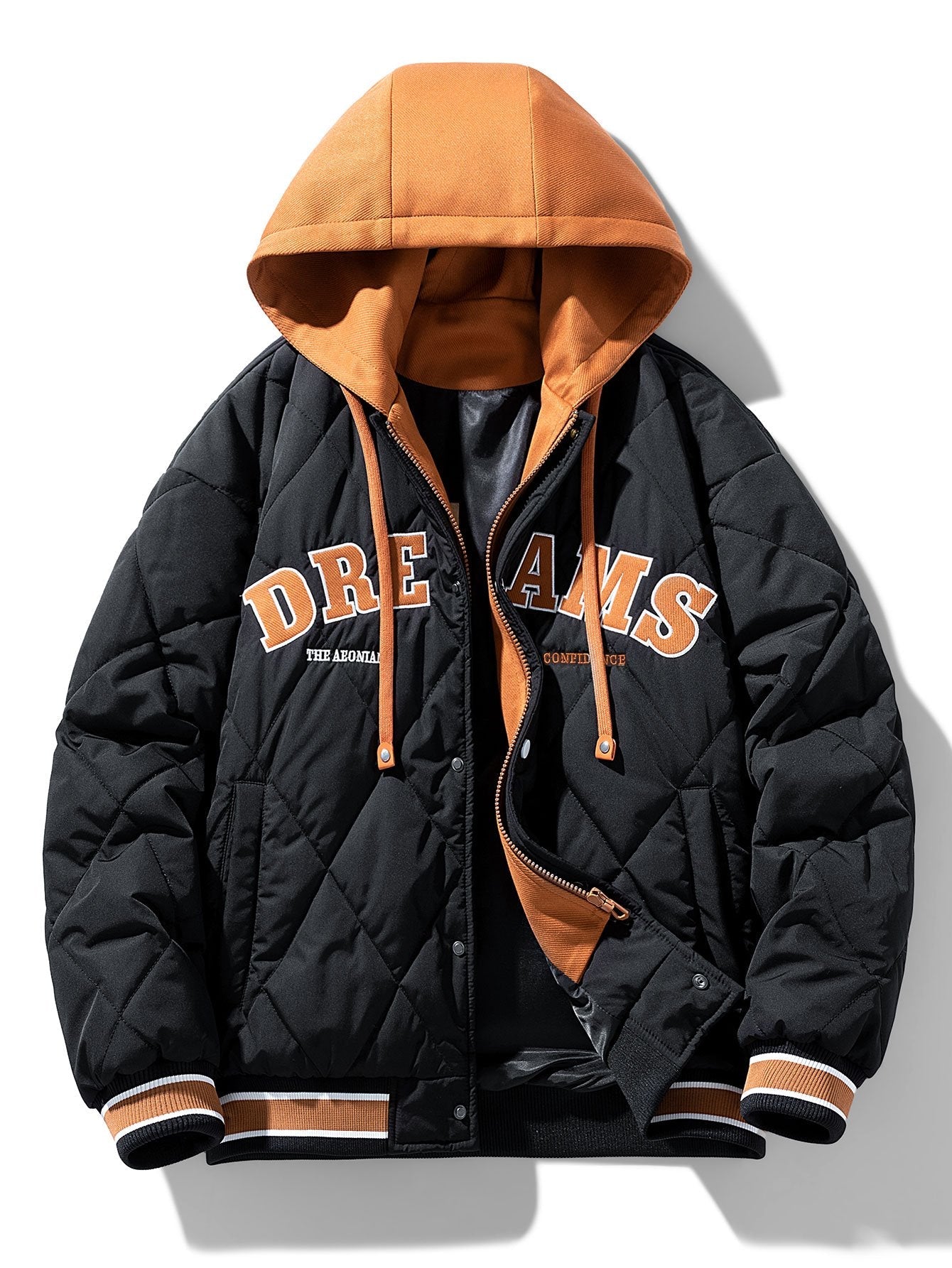 Veste Baseball Matelassée 2 en 1 avec Capuche en Polyester pour Homme et Femme - Confort Optimal, Ajustement Régulier 3