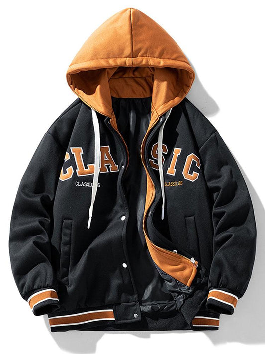 Veste Baseball à Capuche 2 en 1 en Coton pour Homme et Femme - Coupe Relax, Style Décontracté 0