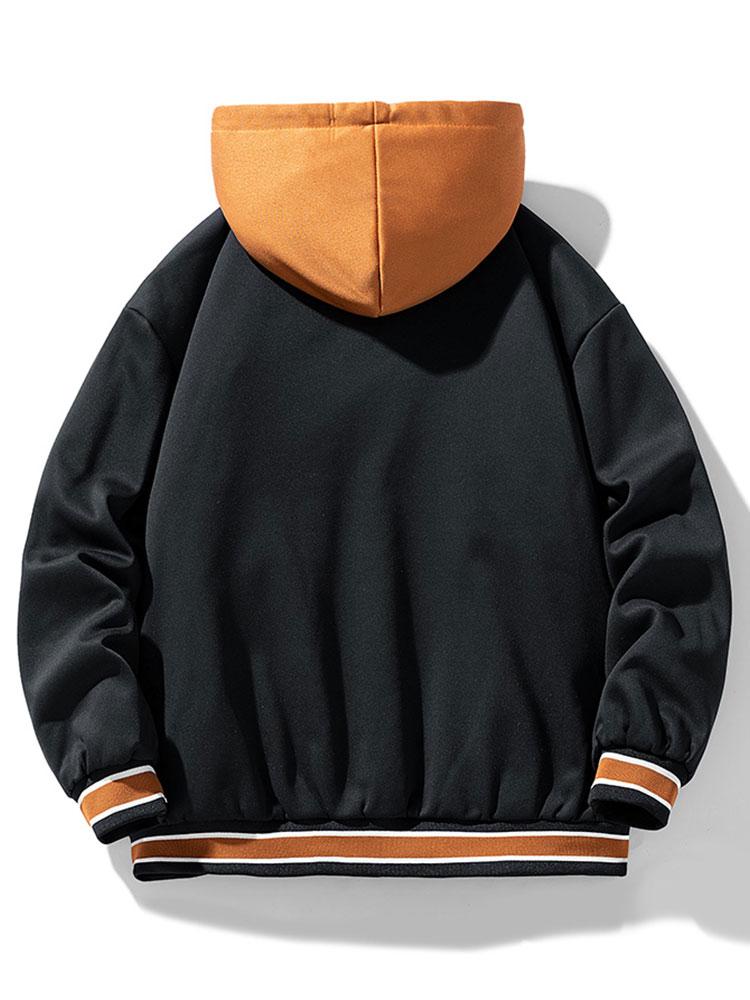 Veste Baseball à Capuche 2 en 1 en Coton pour Homme et Femme - Coupe Relax, Style Décontracté 1