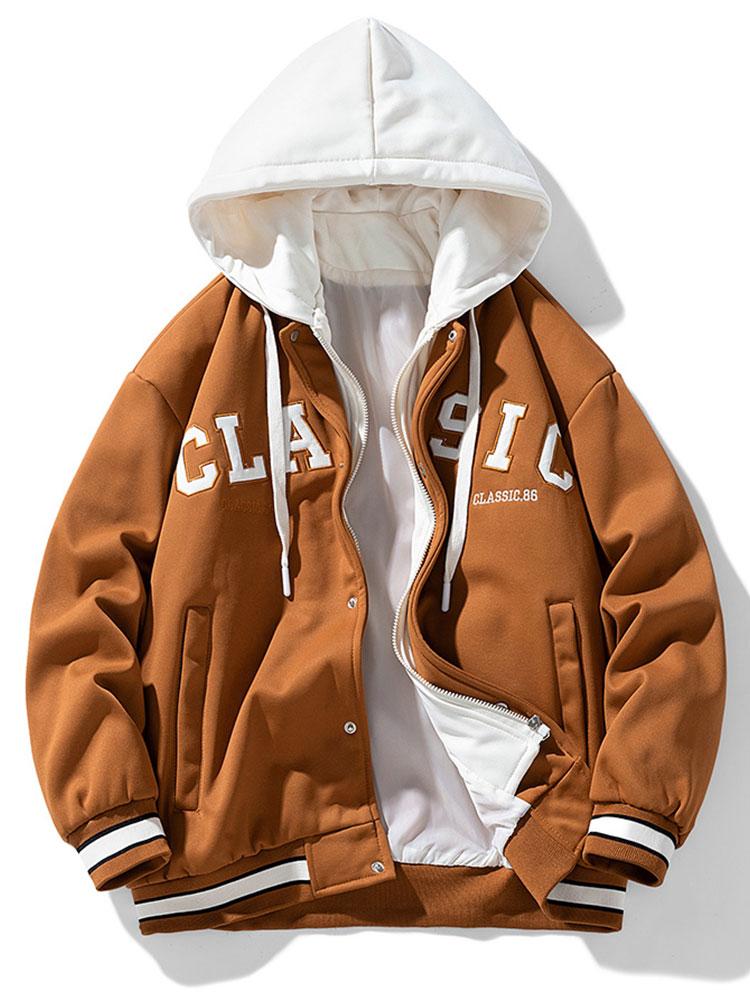 Veste Baseball à Capuche 2 en 1 en Coton pour Homme et Femme - Coupe Relax, Style Décontracté 2