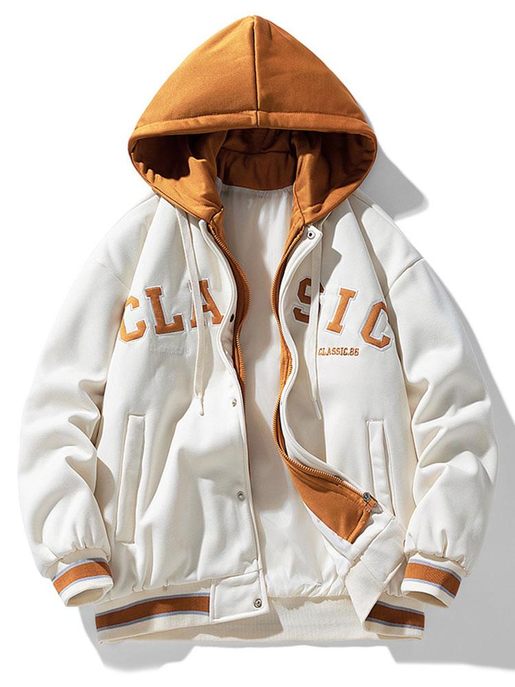 Veste Baseball à Capuche 2 en 1 en Coton pour Homme et Femme - Coupe Relax, Style Décontracté 4