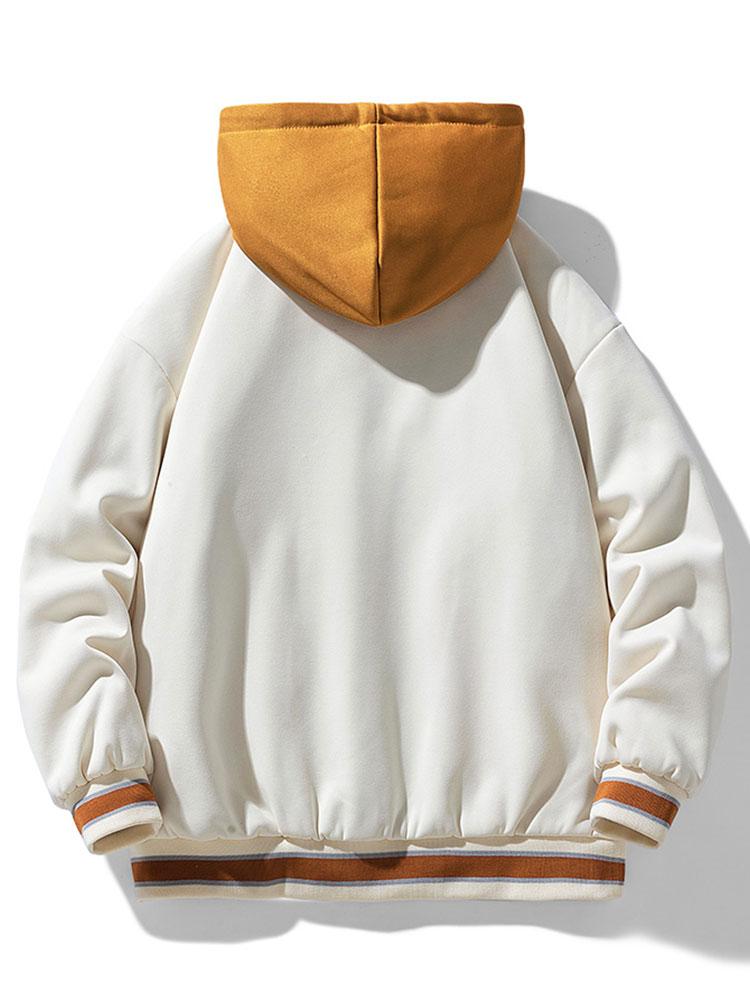 Veste Baseball à Capuche 2 en 1 en Coton pour Homme et Femme - Coupe Relax, Style Décontracté 5