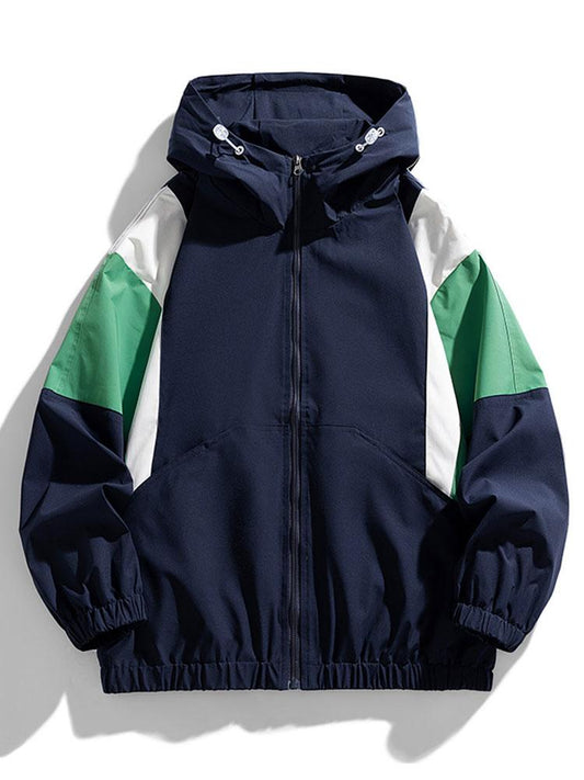 Veste Décontractée Homme à Capuche en Polyester Coloré – Confortable et Légère pour Sorties Quotidiennes 0